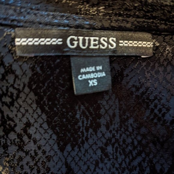 Guess Eco Doha Wrap Dress XS Jet Black - Picture 10 of 14